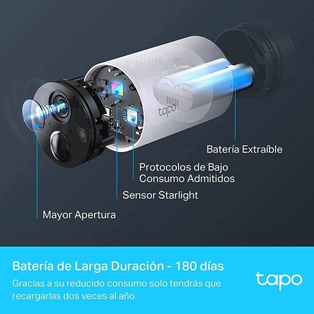 Cámara Seguridad Exterior TAPO C420 c/Batería 2K QHD WiFi TP-LINK