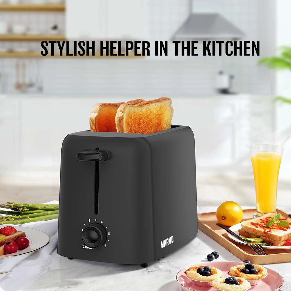 TOSTADORA MARVO 2 PANES NEGRO