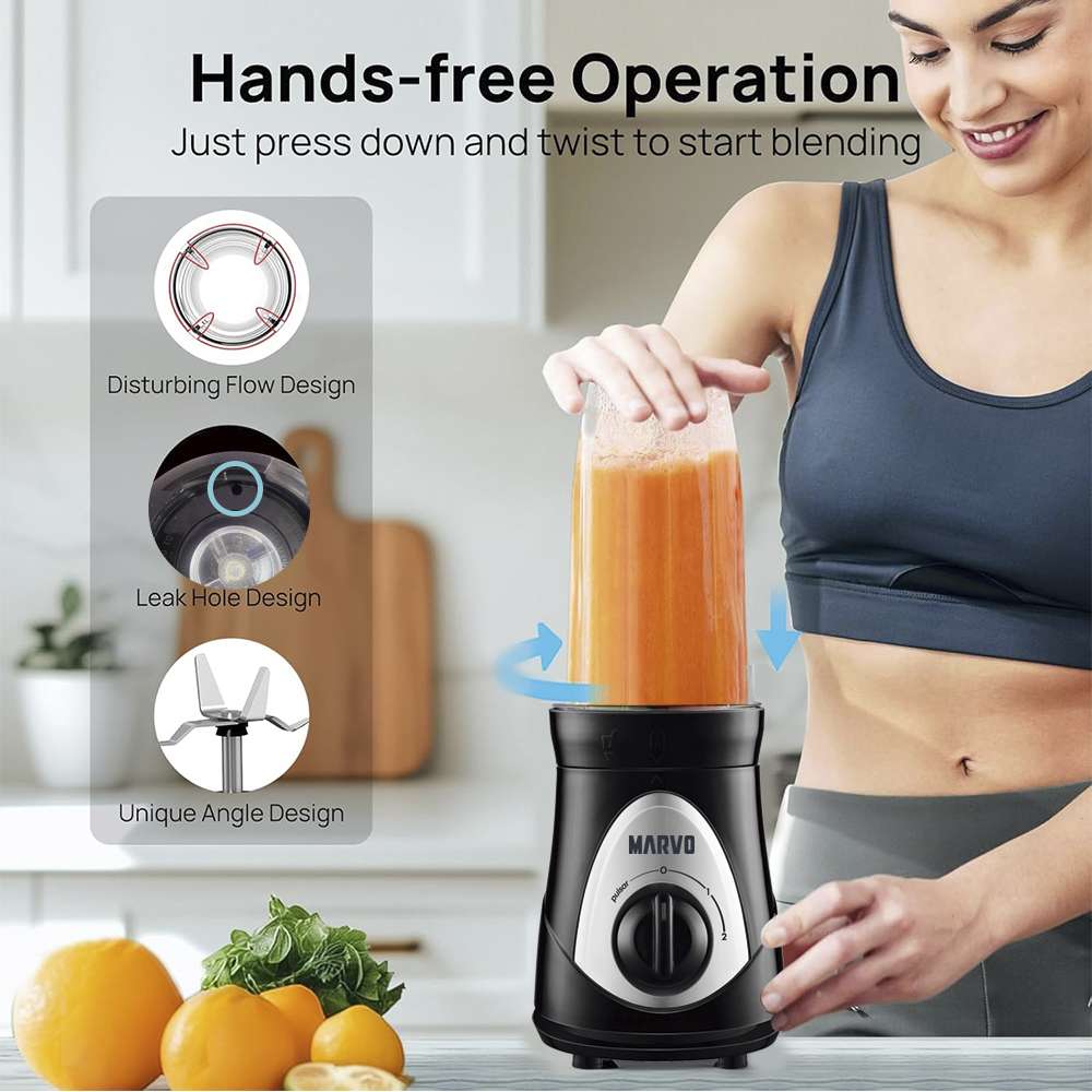 LICUADORA SHAKE MARVO HBR-145 NEGRO
