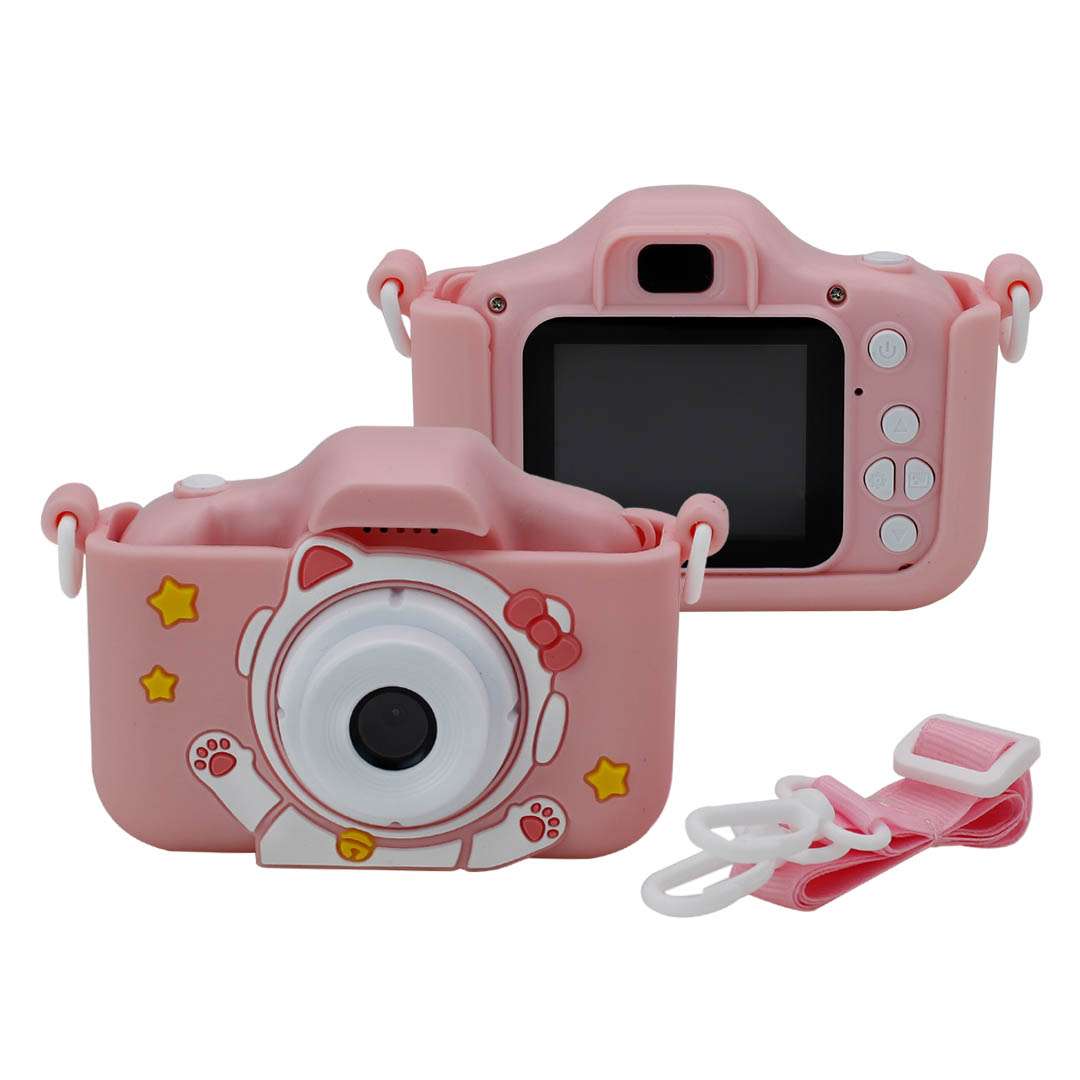 CAMARA DE FOTOS INFANTIL ROSADA GATO