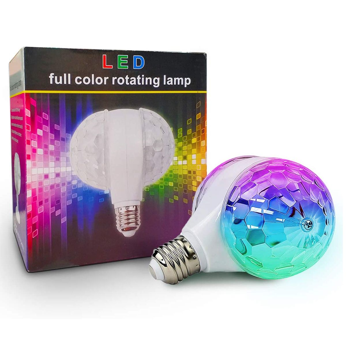 LÁMPARA DISCO DOBLE CON MOVIMIENTO RGB