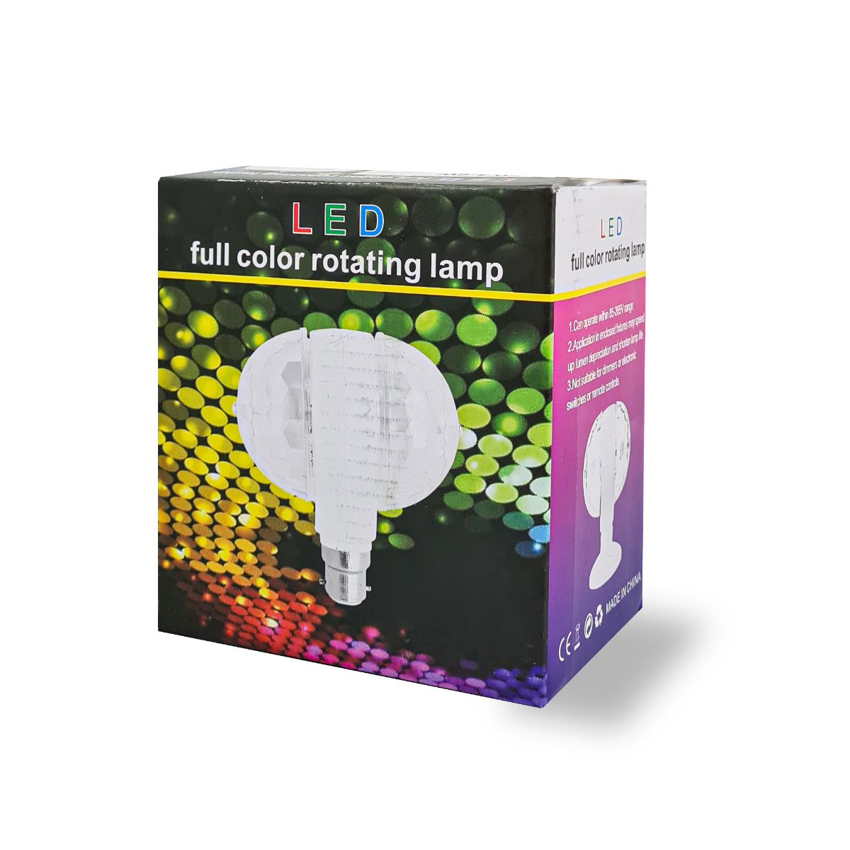 LÁMPARA DISCO DOBLE CON MOVIMIENTO RGB
