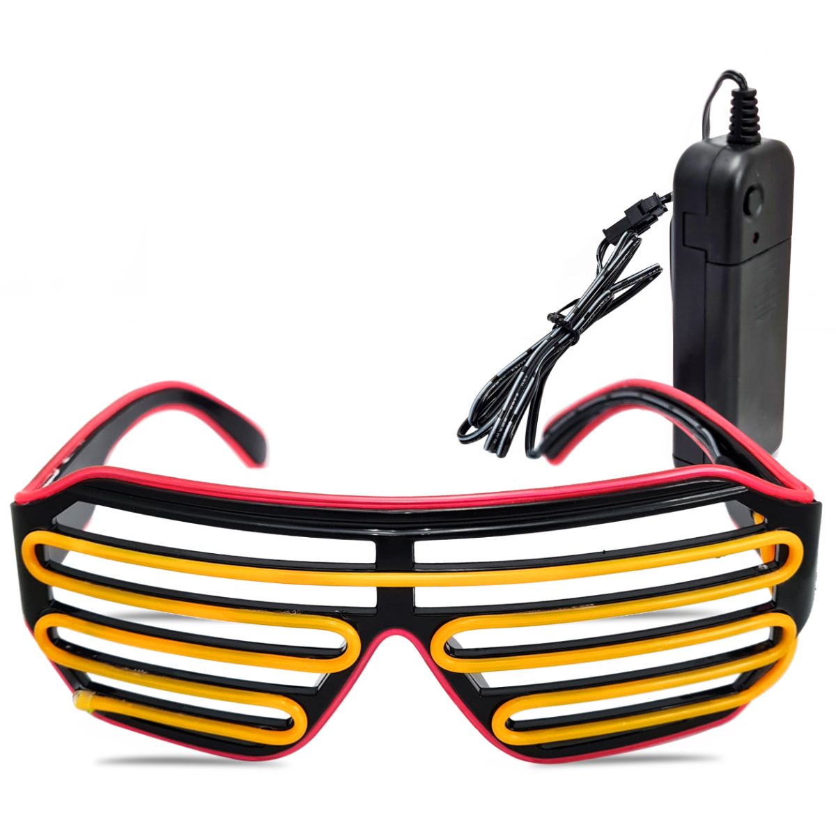 LENTES CON RAYAS Y LUZ DE NEON PARA FIESTAS