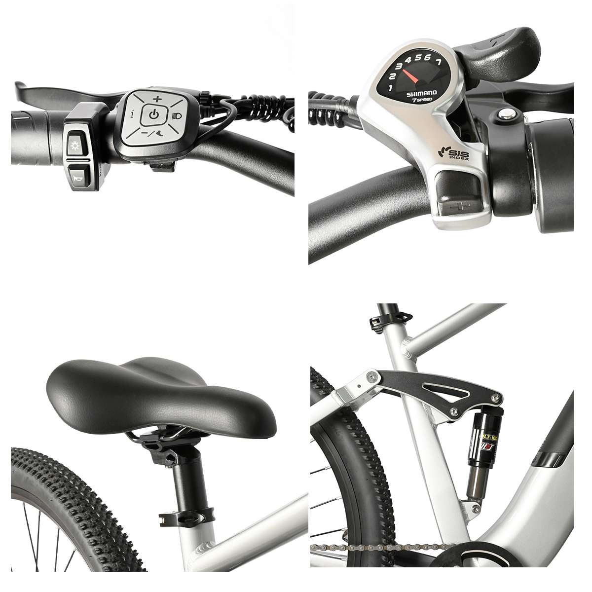 BICICLETA ELECTRICA GYROOR 27.5″ CD-2614 PLATEADA