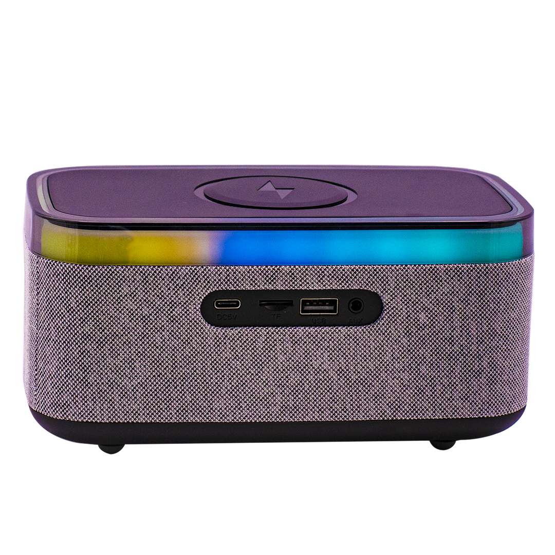 PARLANTE RELOJ DESPERTADOR GOLDTECH CON LUCES RGB