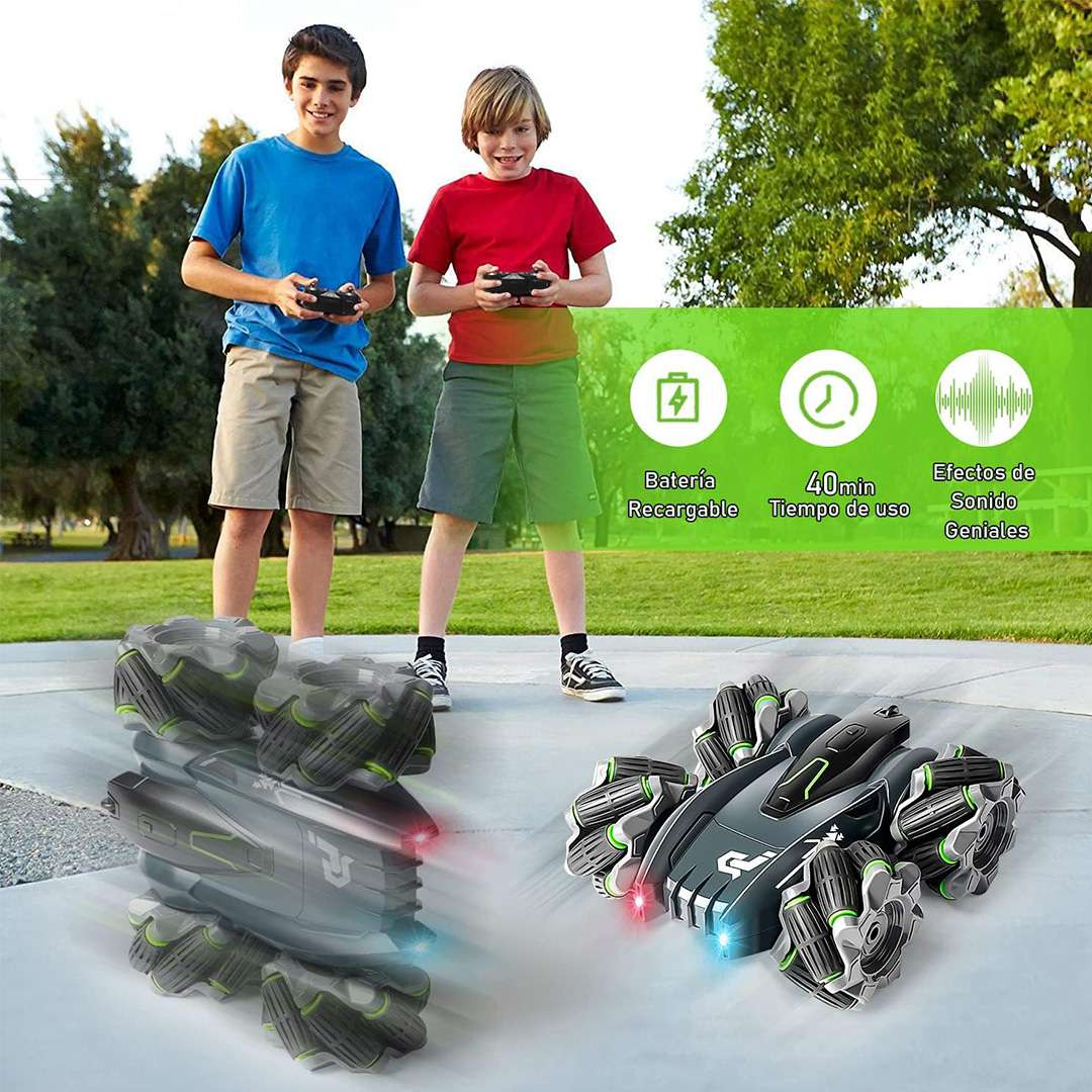 AUTO CON CONTROL REMOTO DOBLE CARA TODO TERRENO 360°