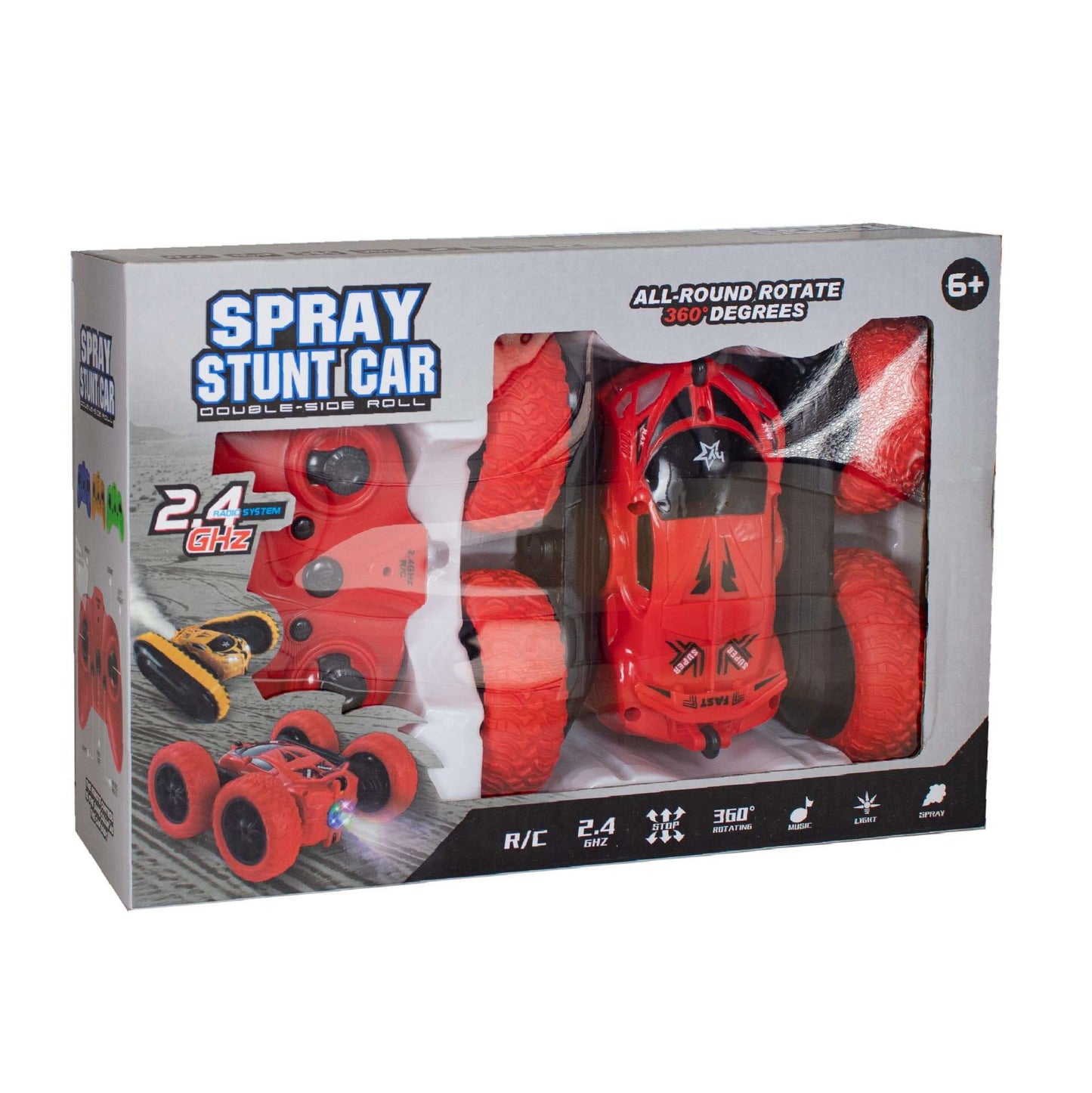 AUTO SPAY STUNT 360° CONTROL REMOTO ROJO
