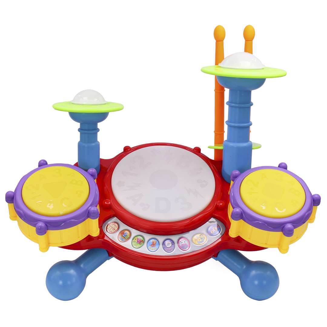 BATERIA MUSICAL CON LUCES Y SONIDOS