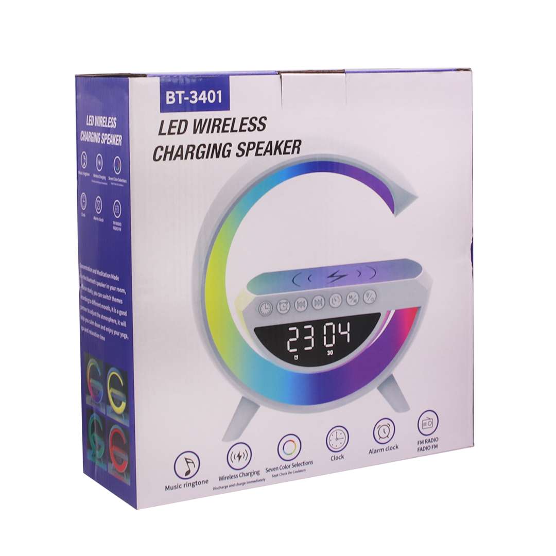 LAMPARA LED G CARGADOR RELOJ BLANCO
