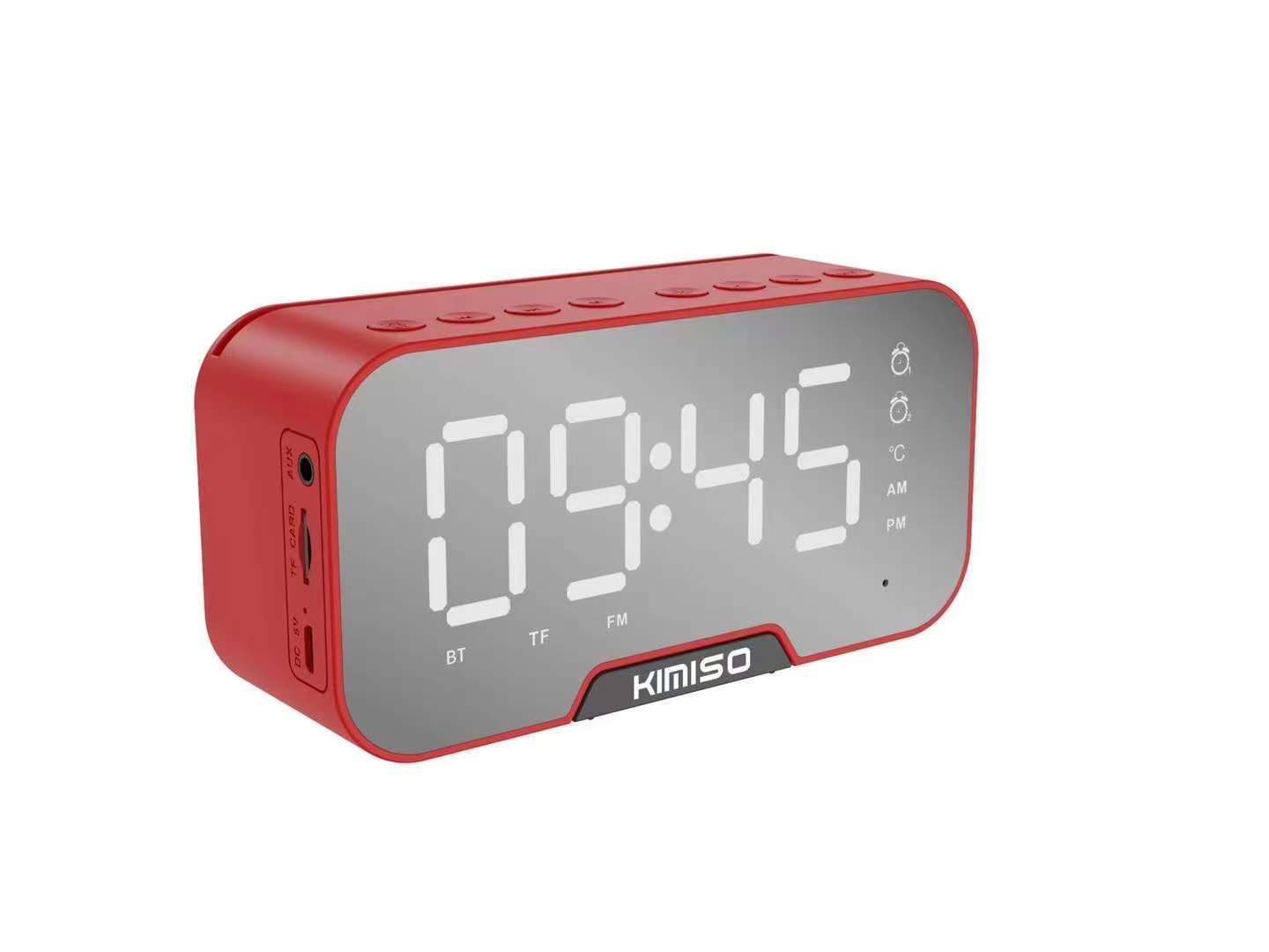 DESPERTADOR PARLANTE KIMISO K10 USB/BT RECTANGULAR