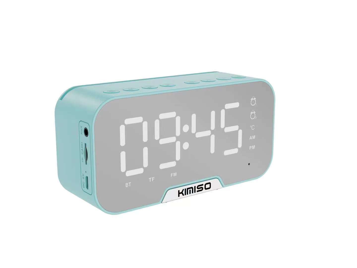 DESPERTADOR PARLANTE KIMISO K10 USB/BT RECTANGULAR