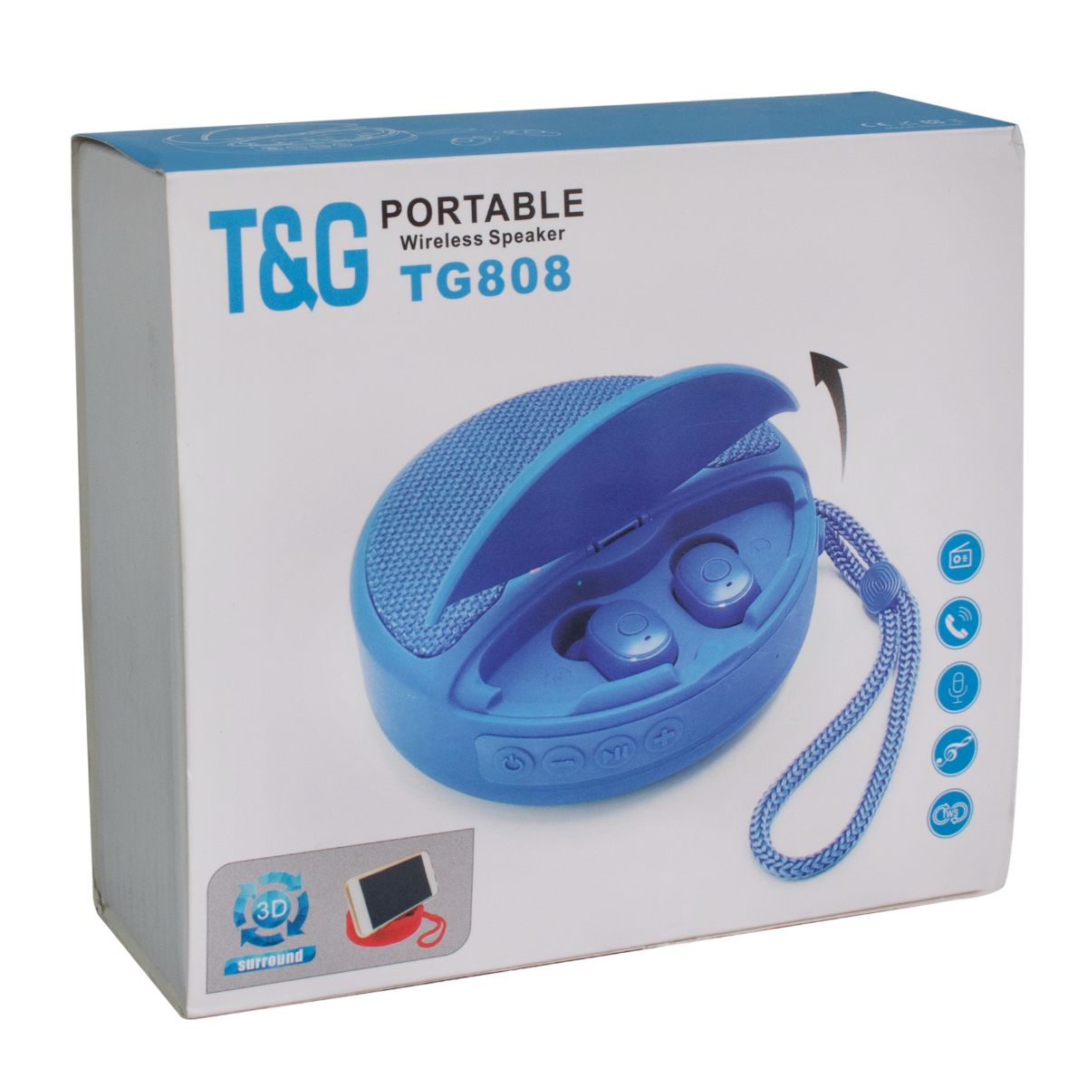 PARLANTE AURICULAR INALAMBRICO BT TWS T&G 2 EN1 TG808
