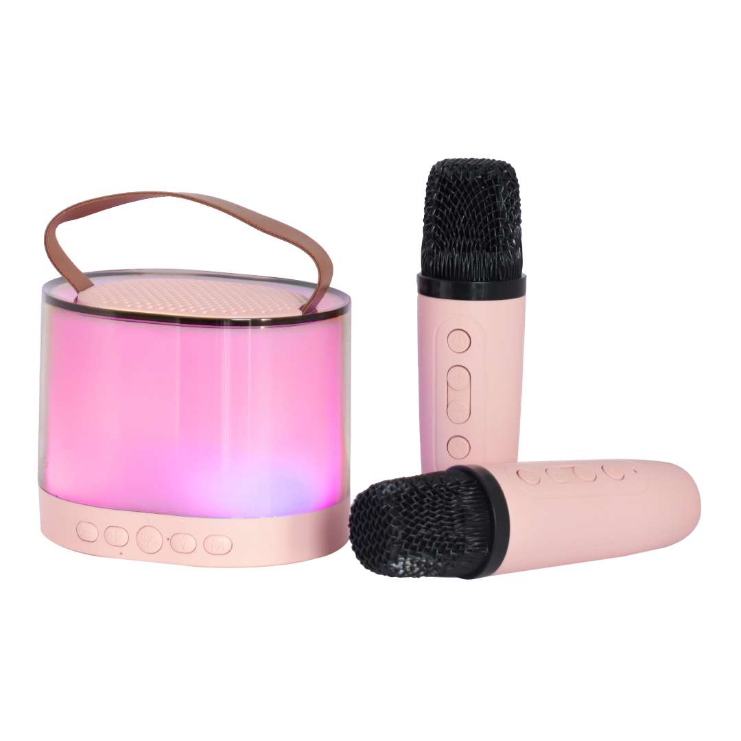 PARLANTE PORTATIL CON x2 MICROFONO INALAMBRICO RGB