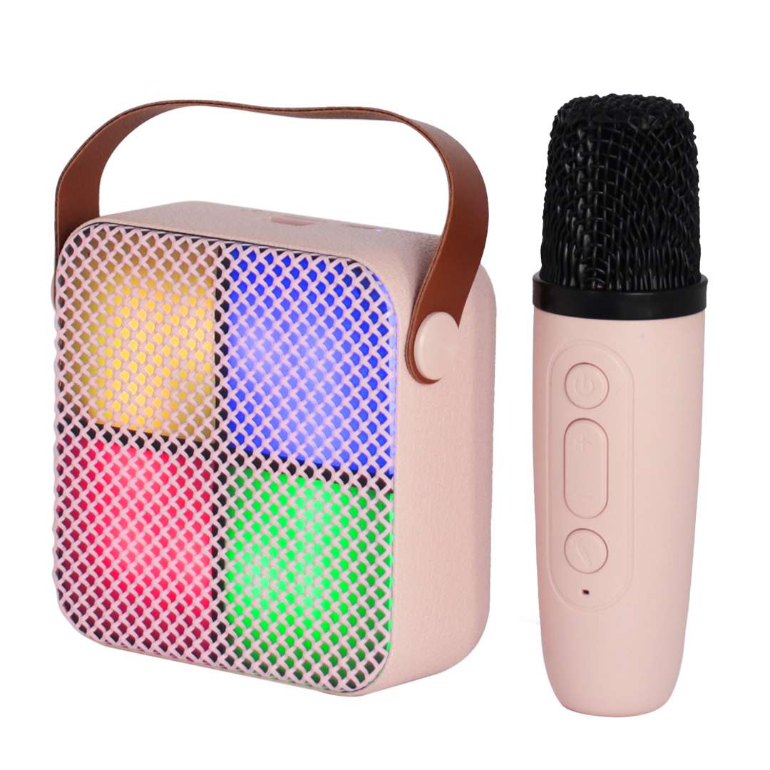 PARLANTE PORTATIL CON MICRONOFONO 4 LUCES