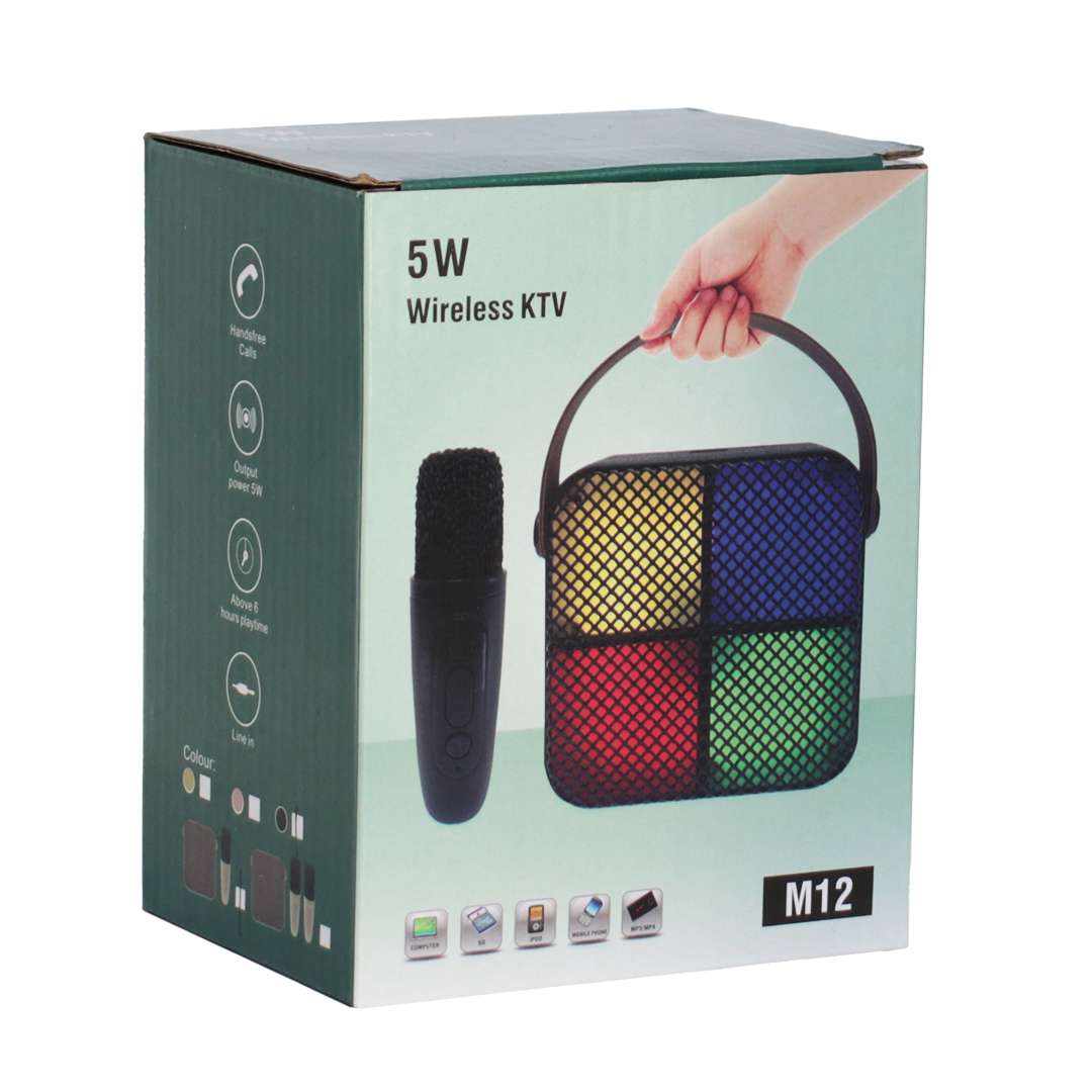 PARLANTE PORTATIL CON MICRONOFONO 4 LUCES