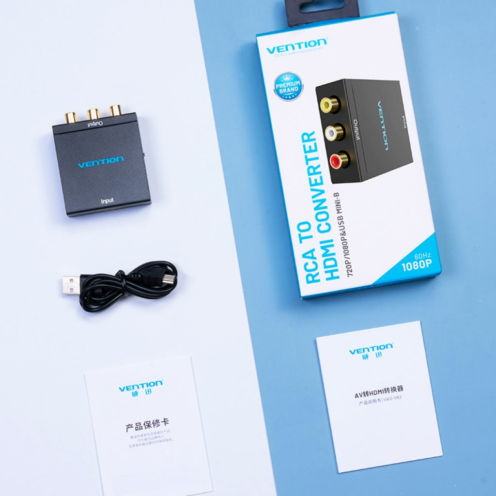 Convertidor HDMI a RCA 3xNTSC/PAL+Mini USB