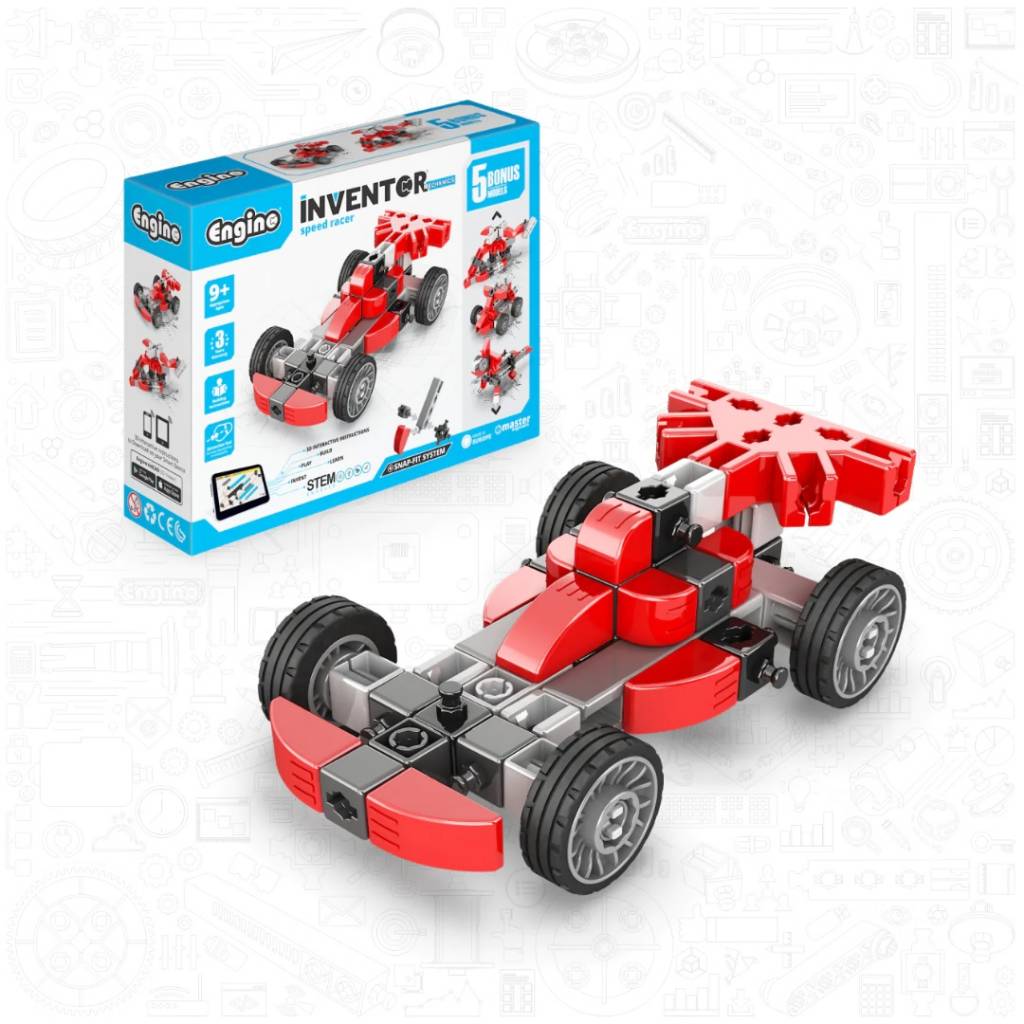 Juego de armar Auto de Carrera + 5 modelos IN10 ENGINO