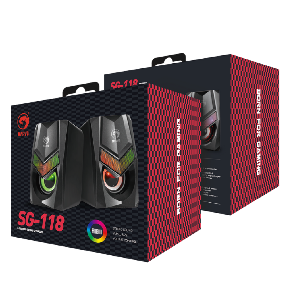 Parlantes Gamer 2x3W RGB USB SG-118 Marvo