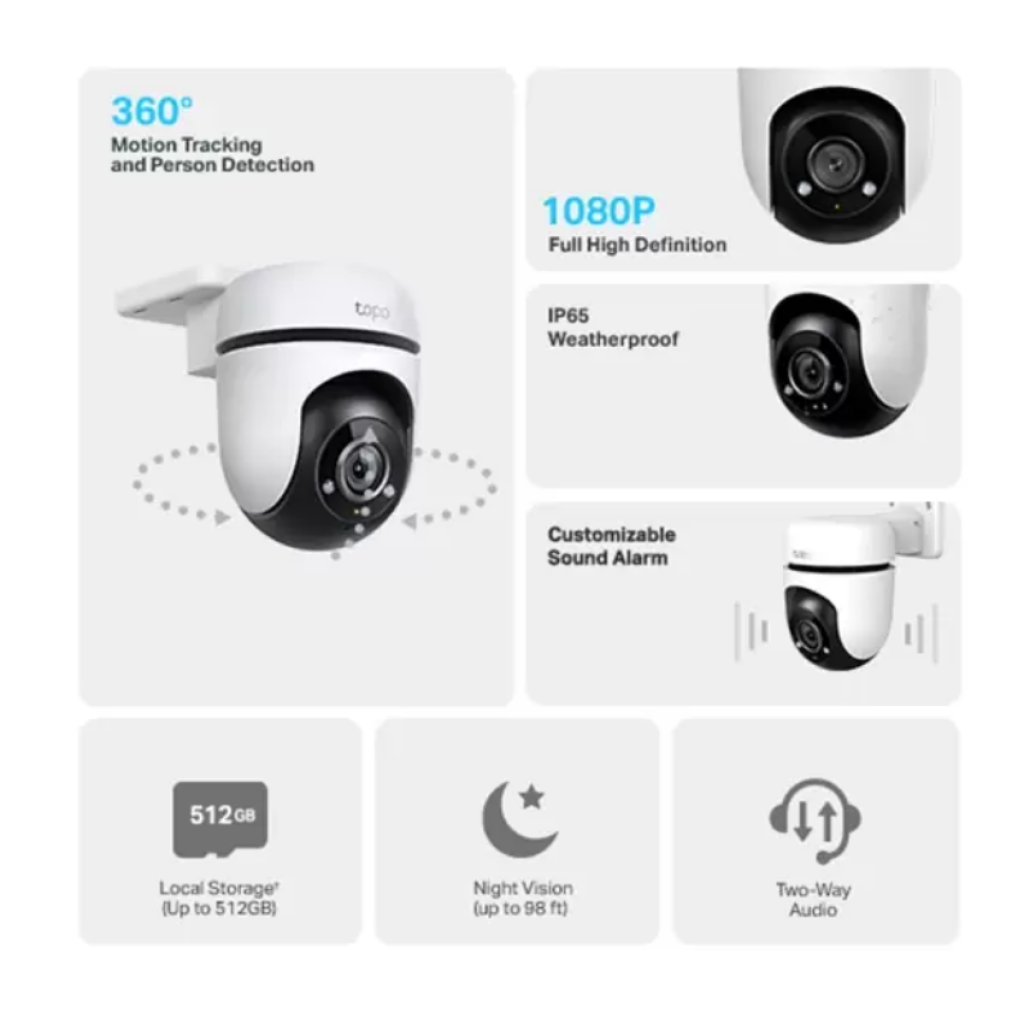 TP-LINK IP TAPO C500 1080p Exterior Rotatoria Inalámbrica Visión Nocturna