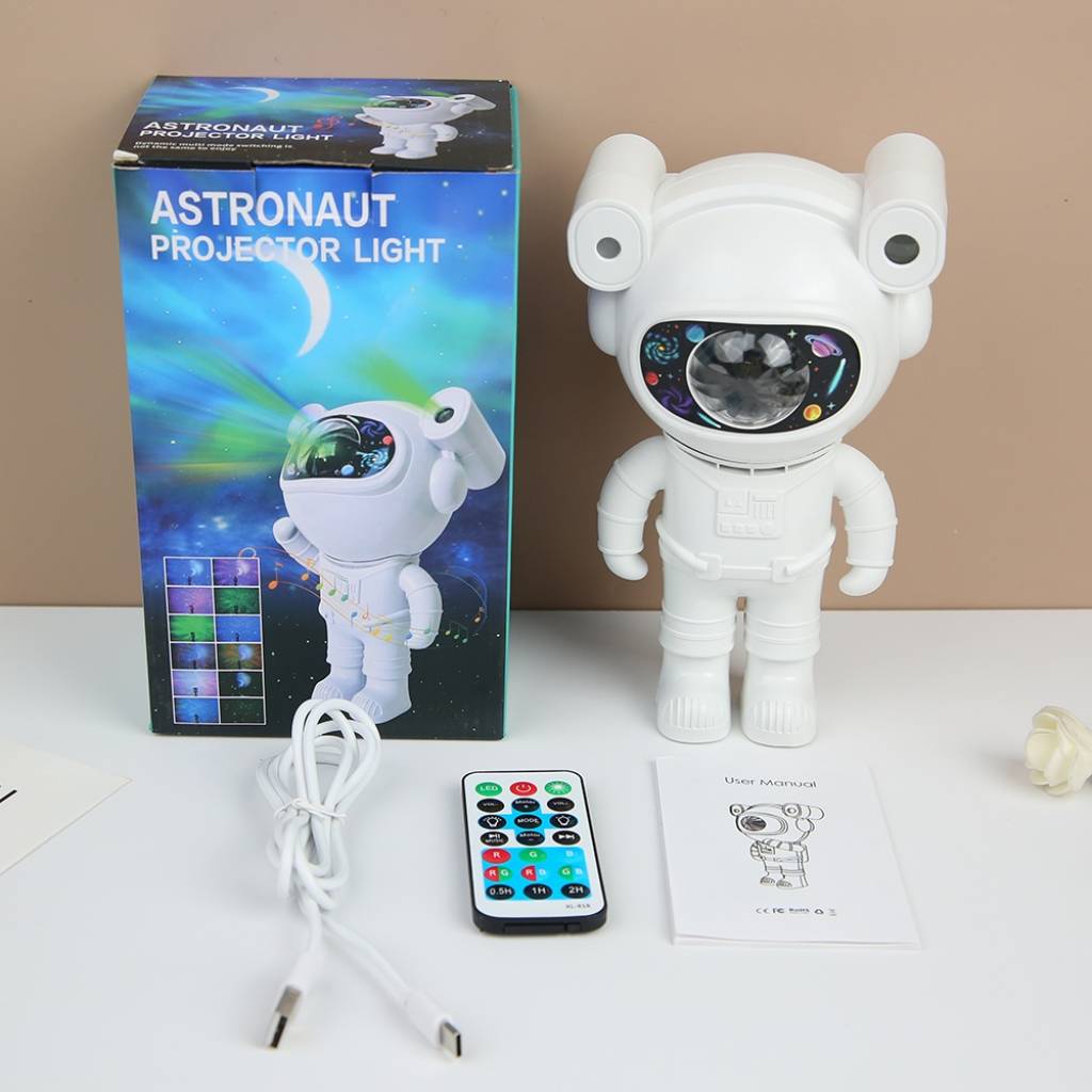Lámpara Proyector Astronauta con Parlante Bluetooth
