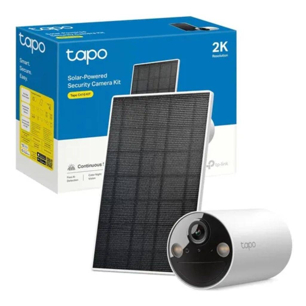Cámara Seguridad Exterior TAPO C410 + Panel Solar c/Batería 2K WiFi TP-LINK