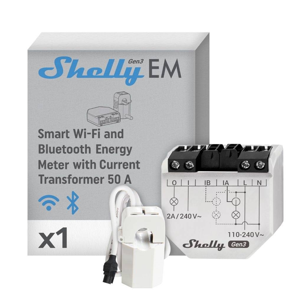 Medidor de energía inteligente Shelly EM Gen3