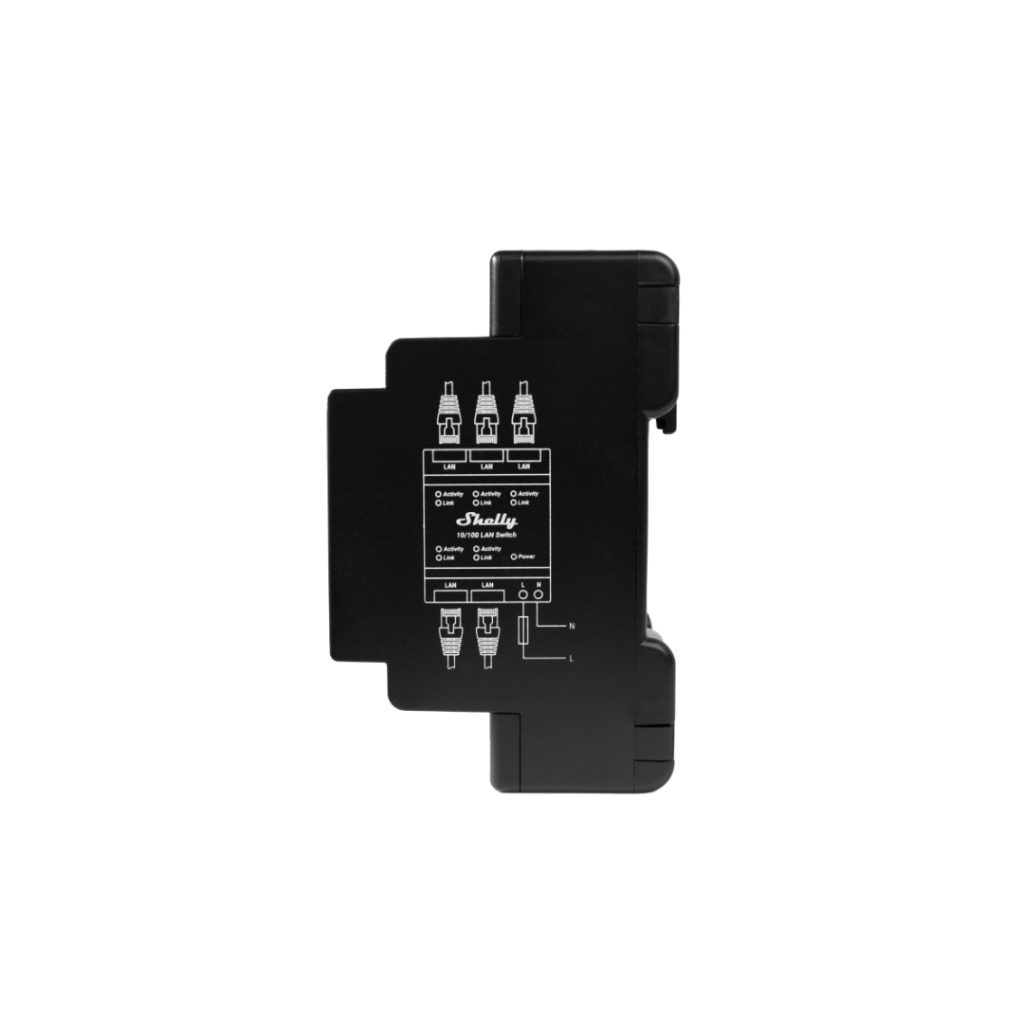Conmutador Shelly Lan Switch Color Negro