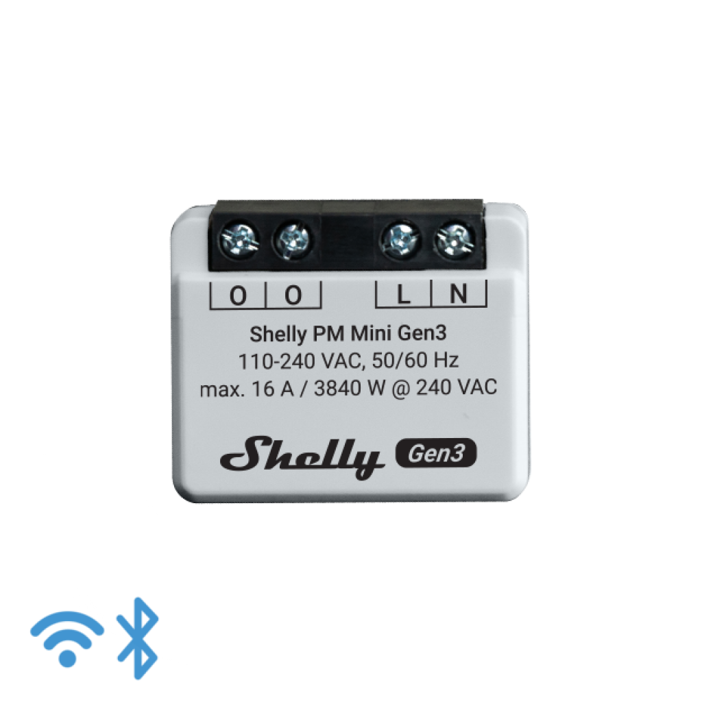Shelly PM Mini Gen3 Relé Wi-Fi PM Mini