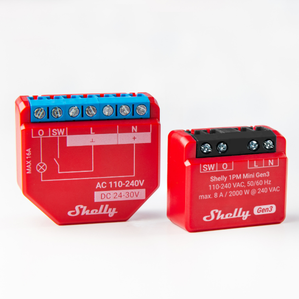 Shelly 1PM Mini Gen3 – Relé Wi-Fi Inteligente con Medición de Consumo