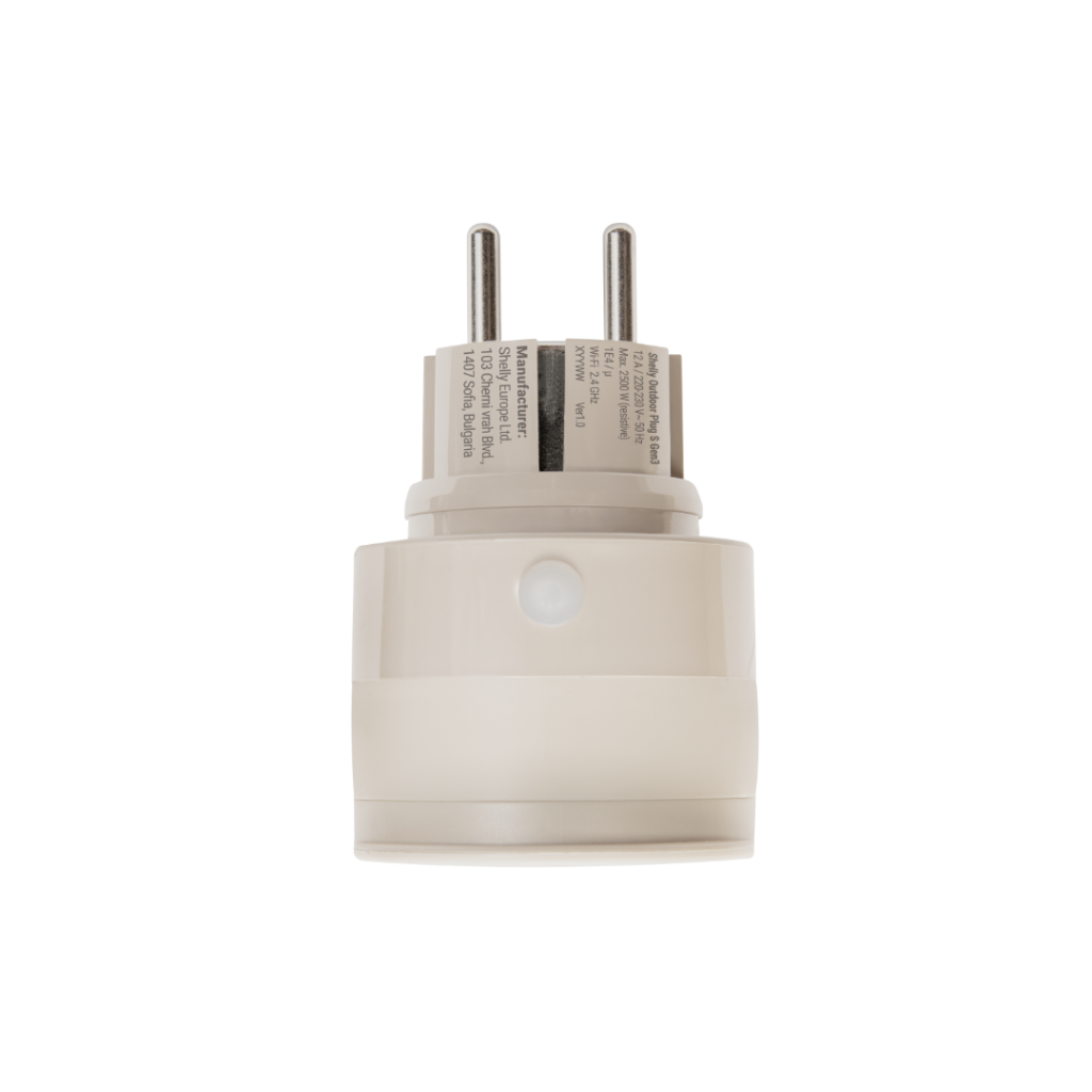 Enchufe Smart Shelly Plug S Gen3 PM Wi-fi exterior