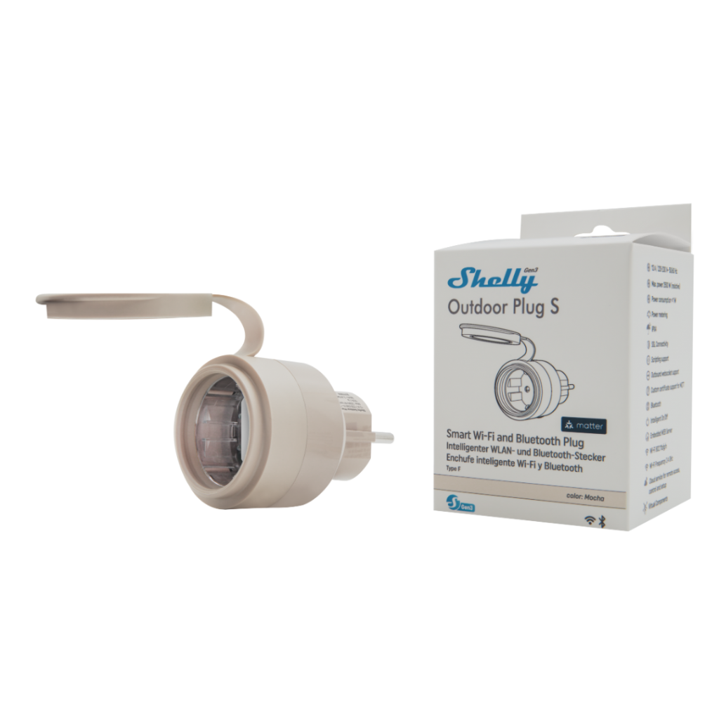 Enchufe Smart Shelly Plug S Gen3 PM Wi-fi exterior