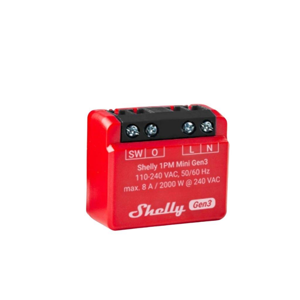 Shelly 1PM Mini Gen3 – Relé Wi-Fi Inteligente con Medición de Consumo