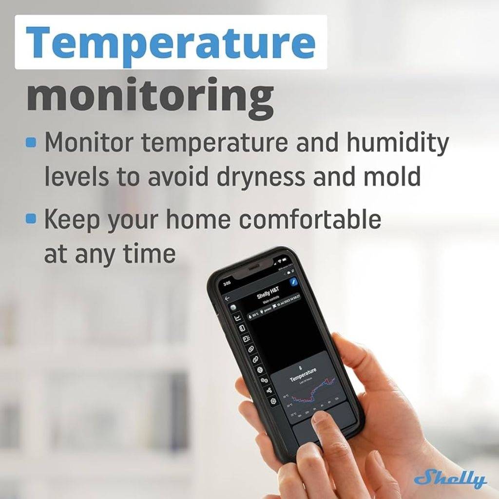 Sensor Shelly de temperatura y humedad Wi-fi
