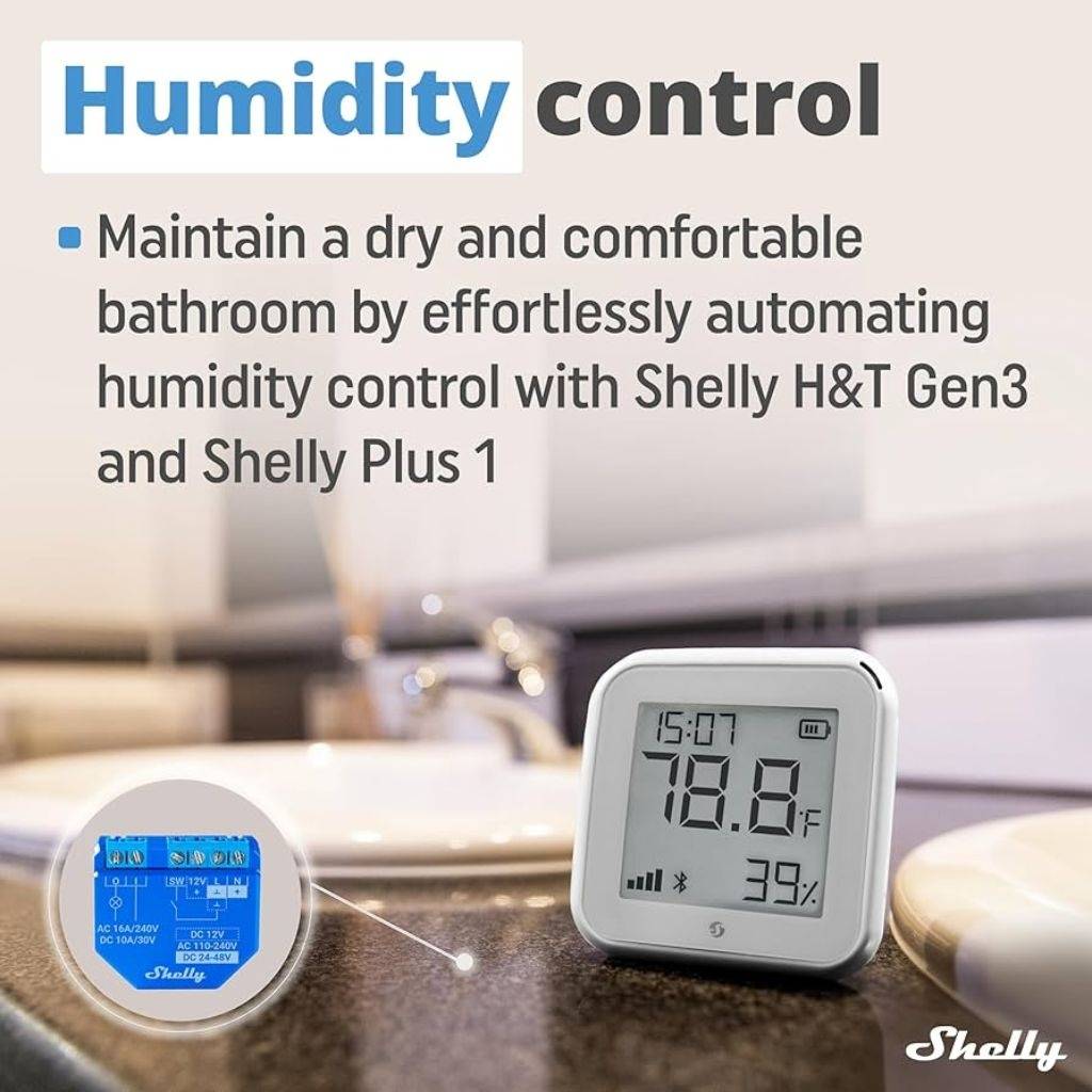 Sensor Shelly de temperatura y humedad Wi-fi