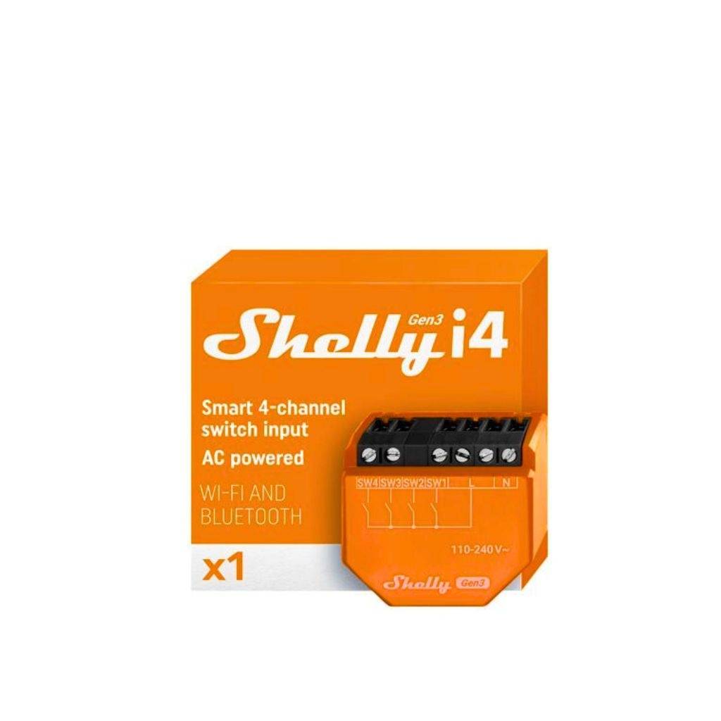 Shelly i4 Gen3 Interruptor de Entrada 4 Canales Wi-Fi