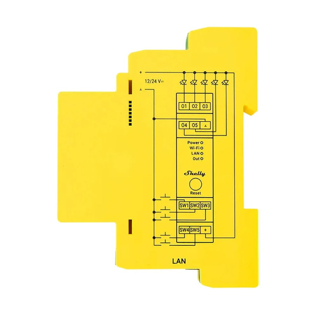 Controlador Shelly Pro RGBWW PM Wi-fi DIN