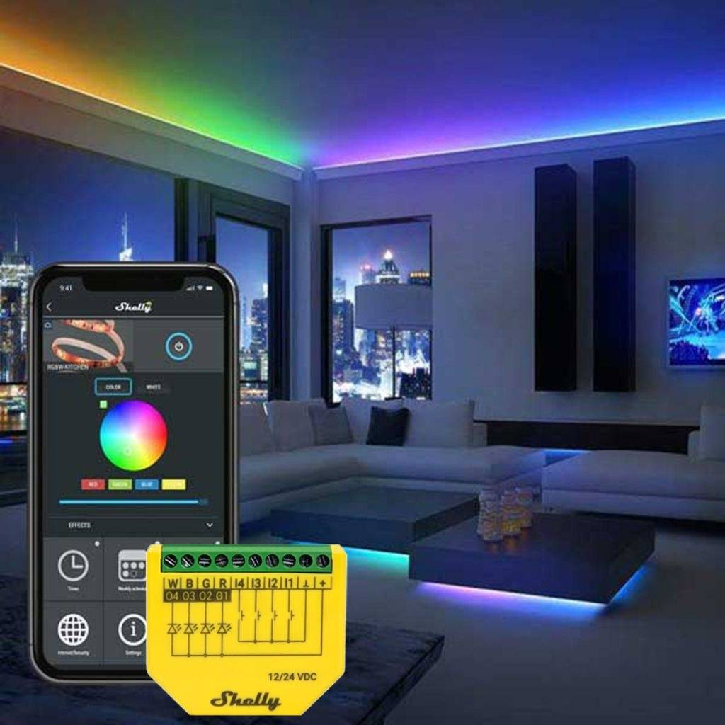 Controlador Shelly Plus RGBW PM Wi-fi