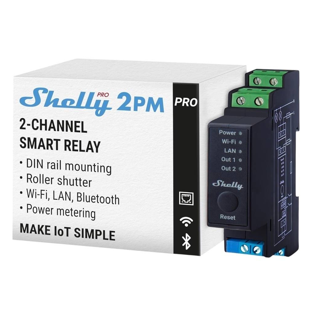 Rele Shelly Pro 2PM Wi-fi DIN Dual