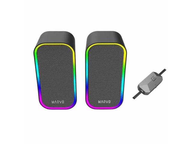 Parlantes Gamer USB 2.0 SG-285 Havoc20 RGB Negro Marvo