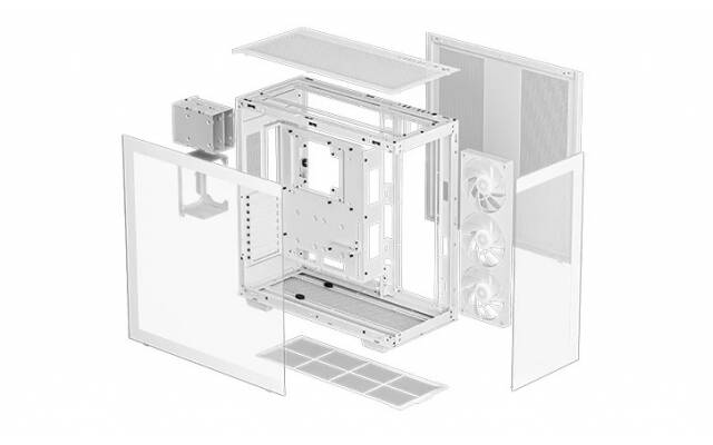 Gabinete Deepcool CH780 blanco