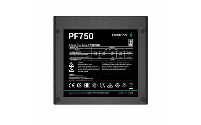 Fuente Deepcool 750W 80 Plus