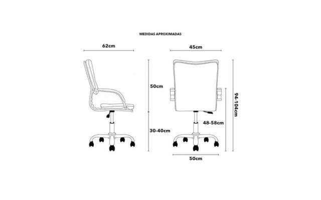 Silla Donna blanca en EcoCuero