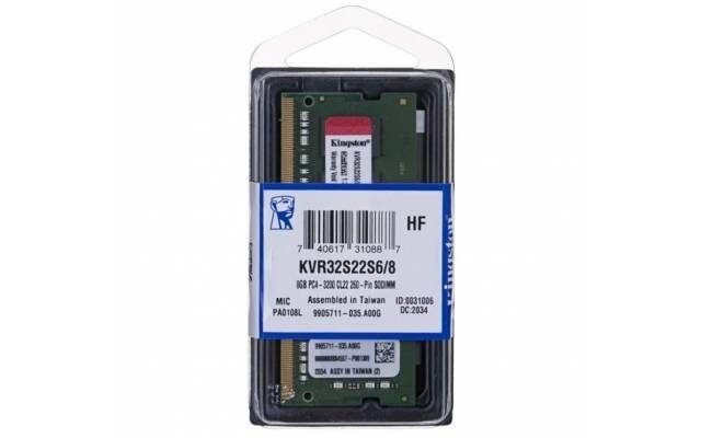 Memoria Kingston DDR4 8GB 3200Mhz sodimm