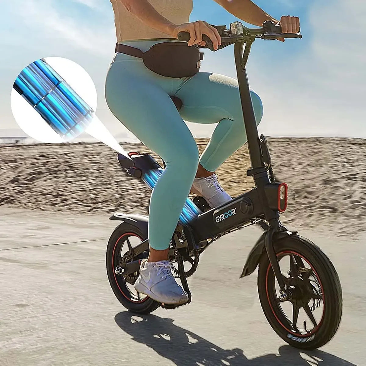 BICICLETA ELECTRICA GYROOR 14″ C3-14 NEGRA