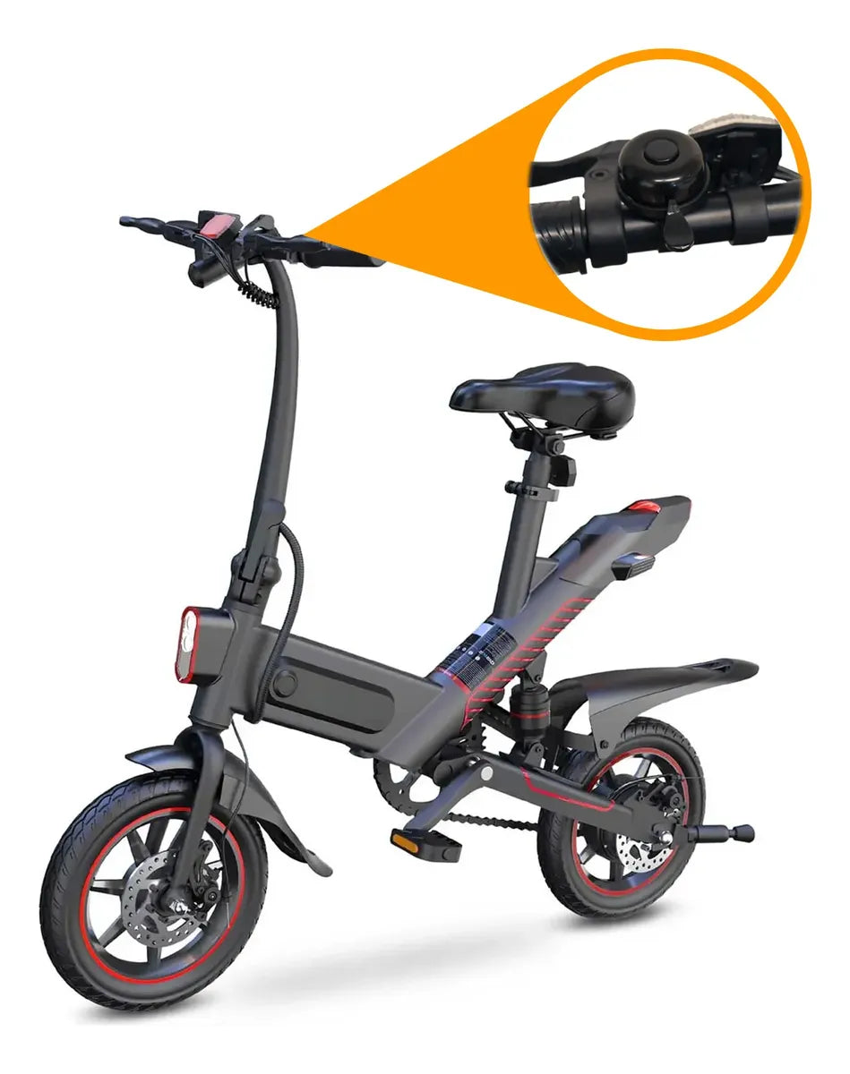 BICICLETA ELECTRICA GYROOR 14″ C3-14 NEGRA