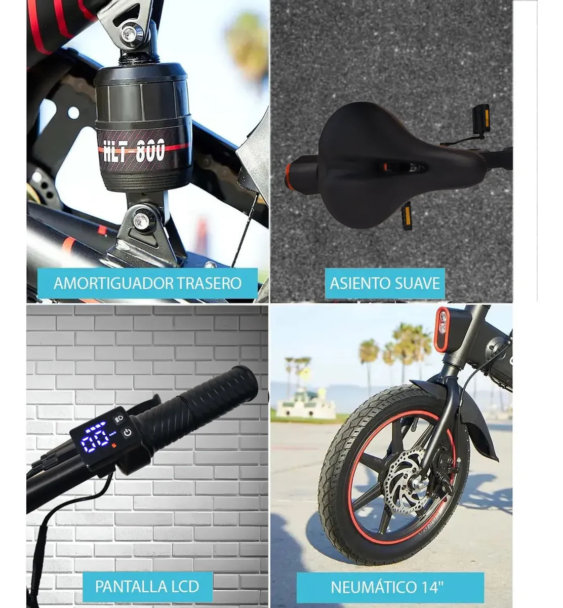 BICICLETA ELECTRICA GYROOR 14″ C3-14 NEGRA