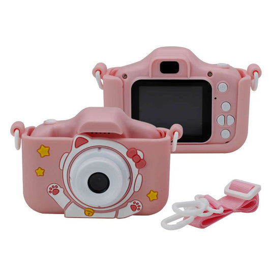 CAMARA DE FOTOS INFANTIL ROSADA GATO