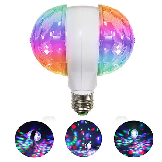 LÁMPARA DISCO  DOBLE CON MOVIMIENTO RGB
