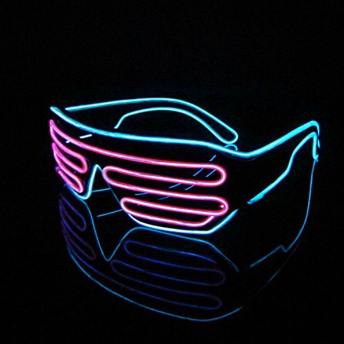 LENTES CON RAYAS Y LUZ DE NEON PARA FIESTAS