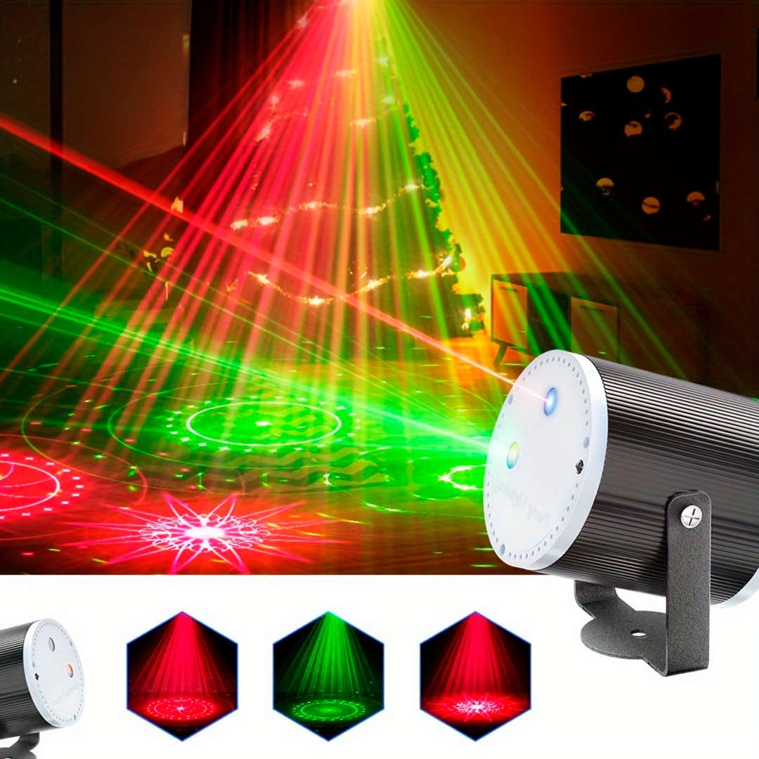MINI PROYECTOR LASER 8EN1 LUCES RG DISCOTECA